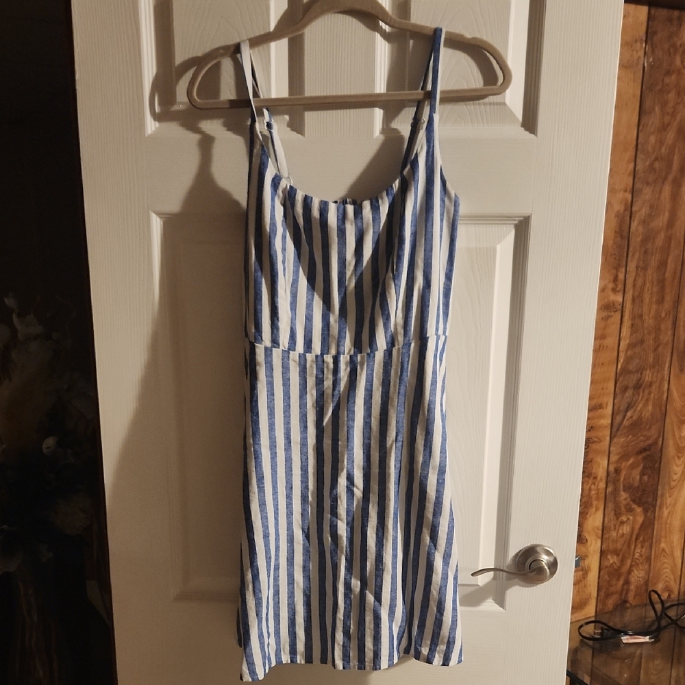 Old Navy Blue and White Striped Dress